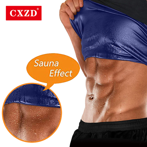 CXZD Men Polymer Sweat Sauna Shaper Vest Body Shaper Waist Trainer Slimming Vest Compression Shapewear Corset Reductor de Abdome ► Photo 1/6