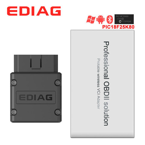 EDIAG P01 P02 P03 V1.5 ELM327 Bluetooth/WIFI PIC18f25k80 Chip 4MHz Diagnostic Scanner Elm 327 OBD2 Android/IOS Torque Pro ICAR2 ► Photo 1/6