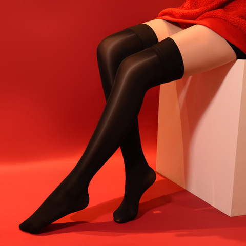 Sexy Women Oil Glossy Stockings SHAPING Pantyhose 8D Shiny Satin Shape Stockings Candy Color Vintage Hosiery Dance Lingerie ► Photo 1/6