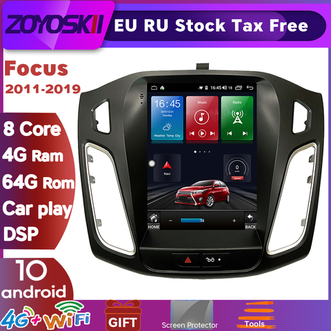 ZOYOSKII Android 10 Vertical Tesla Screen Car Gps Multimedia Radio Navigation Player For Ford Focus 3 Mk 3 Salon 2012-2022 ► Photo 1/6