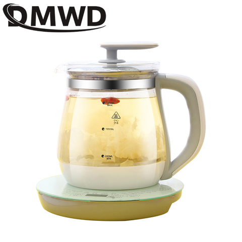 DMWD 110V Multifunction Electric Preserving Health Kettle Tea Pot Glass Hot Water Heating Boiler Thermal Flower Teapot Filter US ► Photo 1/3