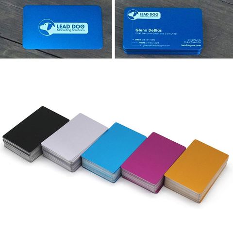 100Pcs Blank Engraved Custom Visiting Name Cards Aluminium Alloy Business Cards ► Photo 1/6