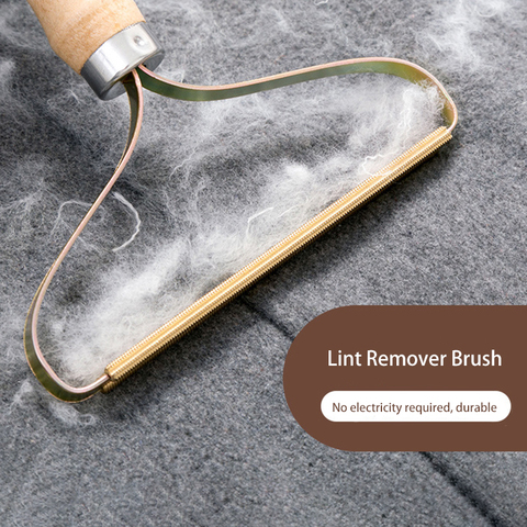 Portable Lint Remover Brush Clothes Fuzz Fabric Shaver Wood Handle Manual Plush Clothing Hair Removal Machine Clothes Brush Tool ► Photo 1/6