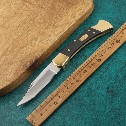 NINE THORNM 390 steel carbon fiber handle pocket knife camping automatic knife folding knife camping outdoor tool tactics ► Photo 1/6