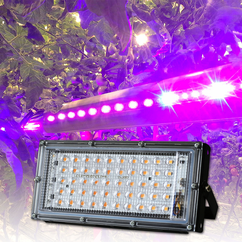 50W LED Grow Light Full Spectrum 220V Phytolamp Full Range LED Lamp For Plants SMD 2835 Growth Flower Bulb Indoor Garden IP65 ► Photo 1/6