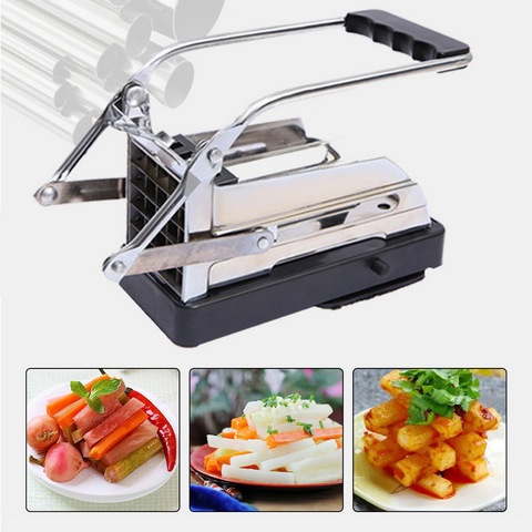 Stainless Steel Potato Chip Cutter Vegetable Slicer Home Manual French Fry Potato Cutting Making Machine Kitchen Gadgets Tools ► Photo 1/1