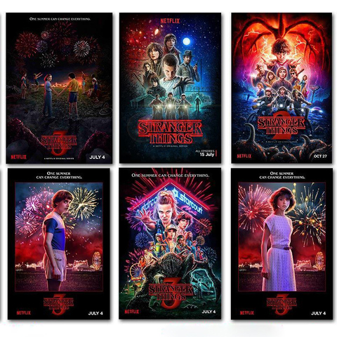 Stranger Things Series Wall Art Poster Print Netflix Original Posters  Pictures