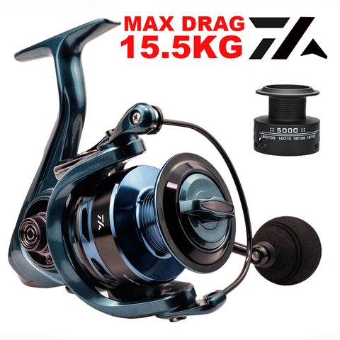 Spinning Fishing Reel 14+1BB Double Spool High Speed Gear Ratio Carp  Saltwater