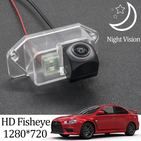 Owtosin HD 1280*720 Fisheye Rear View Camera For Mitsubishi Lancer X 2007+ Car Vehicle Parking Accessories ► Photo 1/6