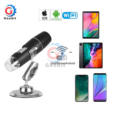 Portable WIFI Digital Microscope 50x to 1000x Magnification Adjustable Endoscope with 8 LEDs for iOS Android Smartphone Tablet ► Photo 1/6