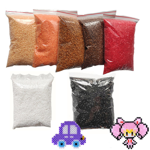 10000pcs / bag 2.6mm mini hama beads kids DIY toy colormixing white black skin color fuse beads learning toys for children ► Photo 1/5