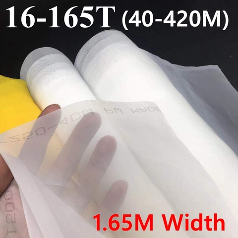 1M x 1.65M Width 40-420 Mesh Silk Screen Printing Fabric White Polyester Screen Printing Mesh for Printed Circuit Boards ► Photo 1/6