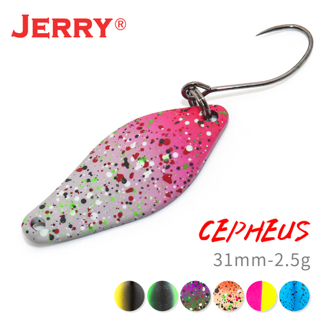 Jerry 2.5g high quality trout lures mini brass fishing spoons freshwater bait spinner bait pesca flowers baubles single hooks ► Photo 1/6