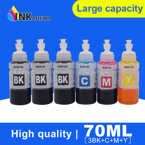 3BK C M Y Printer Ink Refill Kit for Epson L100 L110 L120 L132 L210 L222 L300 L312 L355 L350 L362 L366 L550 L555 L566 Printer ► Photo 1/6