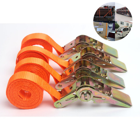 1-6M*25mm Car Tension Rope Tie Down Strap Cargo Strap Ratchet  Freight Fixed Tightener Rope For Luggage Goods Buckle tape Tool ► Photo 1/6