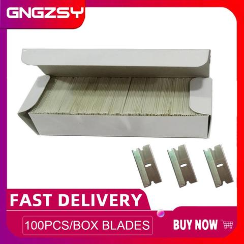 CNGZSY 100PCS Carbon Steel Razor Blades 1.5