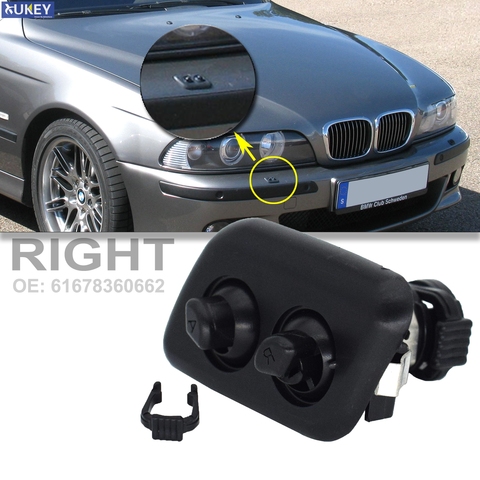 For BMW 5 Series E39 525i 525iT 528i 528iT 530i 540i 540iT M5 1997 – 2003 Headlamp Right Headlight Washer Nozzle 61678360662 ► Photo 1/6