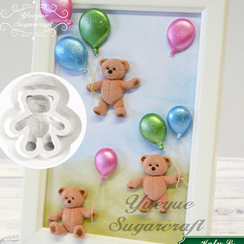 Yueyue Sugarcraft Mini Bear silicone  mold fondant mold cake decorating tools chocolate gumpaste mold ► Photo 1/4