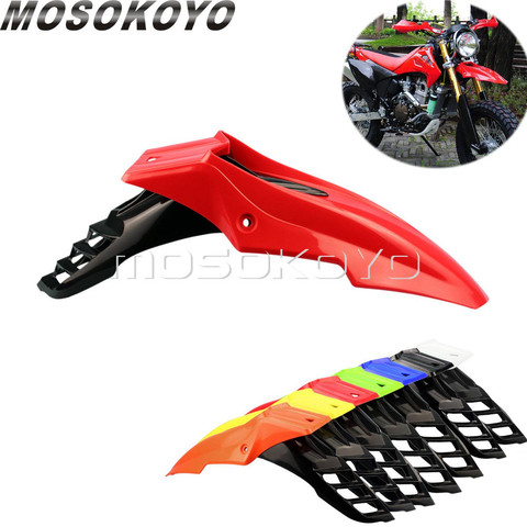 Universal Motocross Front Fender Red+Black Dirt Bike MX Enduro Mudguard for CRF XR WR TTR KLX KLF EXC XCF RM SMR ► Photo 1/6