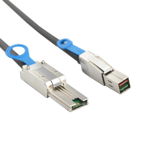 0.5m External 4X SFF 8088 Mini SAS to Mini SAS High Density SFF 8644 Data Cable ► Photo 1/5