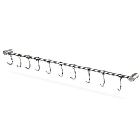 Kitchen Rail Rack Wall Mounted Utensil Hanging Rack Stainless Steel Hanger Hooks for Kitchen Tools Pot Towel 10 Sliding Hooks ► Photo 1/6