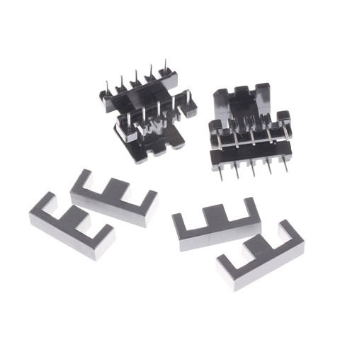 5Sets EE25 5+5pin Transformer Bobbin PC40 Ferrite Core Vertical ► Photo 1/5