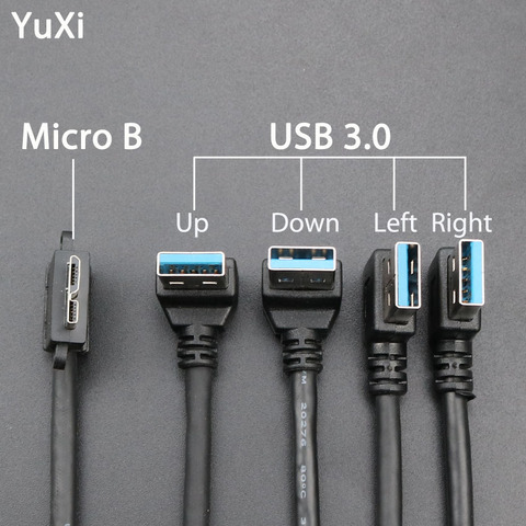 cltgxdd USB to micro B Cable USB 3.0 A 90 Degree Male to Micro B male Data Charging Conversion Cable For Hard disk , tablet , PC ► Photo 1/6