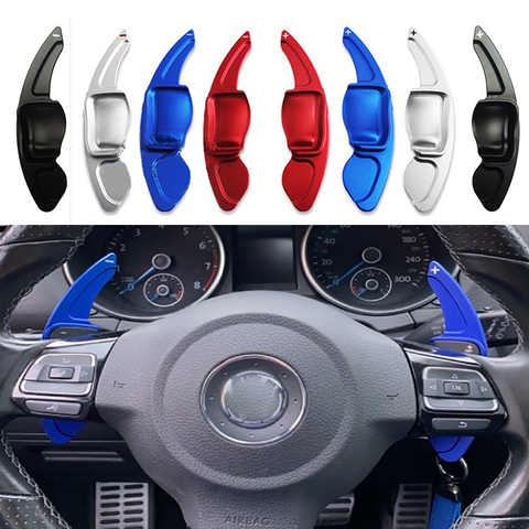 For VW Golf 5 6 MK6 GTI R Jetta MK5 Passat B6 B7 CC Polo Sharan Tiguan Seat Leon DSG Steering Wheel Paddle Extension Shift Cover ► Photo 1/6