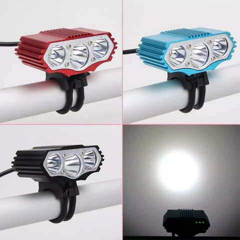 T6 LED Bike Light 12000 Lm 3 x XML 3 Modes Bicycle Lamp Headlight Cycling Torch bike light led flashlight 2.0 #09 ► Photo 1/6
