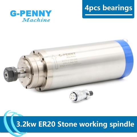 CNC stone working 220v ER20 3kw Water-cooled spindle 3kw spindle motor water cooling engraving spindle for stone wood working ► Photo 1/6