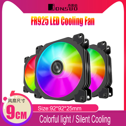 Jonsbo FR925 ARGB Cooling Slient Fan PC Computer Case 9cm For CPU Cooler Radiator Water Cooling 92x92x25mm PWM Quiet RGB LED Fan ► Photo 1/6