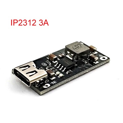 Type C USB Input High Current 3A Polymer Ternary Lithium Battery Quick Fast Charging Board IP2312 CC/CV Mode 5V To 4.2V 4.35V ► Photo 1/6