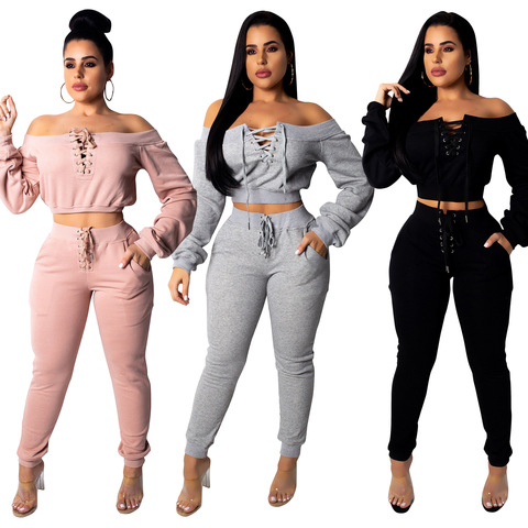 tracksuit for women two piece set long sleeve hoody pants 2 piece set for female winter two pieces sets women's suits ► Photo 1/6