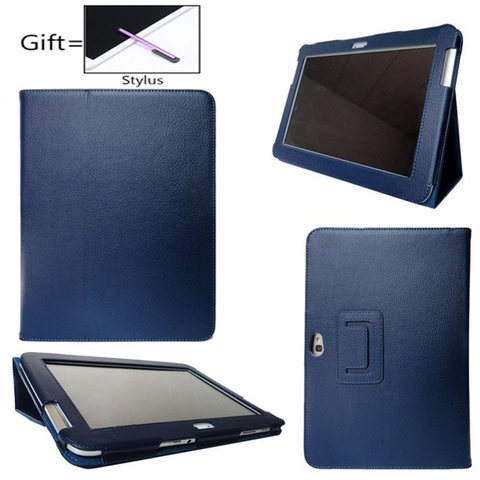 Magnet Pu Leather Stand Cover Case For Samsung Galaxy Note 10.1 GT N8000 Tablet N8010 N8013 N8020 Folio Flip Book Case ► Photo 1/6