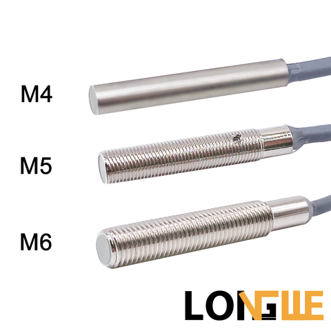 LONGWE IP65 M4 M5 M6 1mm Stainless Steel Inductive Proximity Sensor Switch LJ4A3 LJ5A3 LJ6A3 ► Photo 1/6