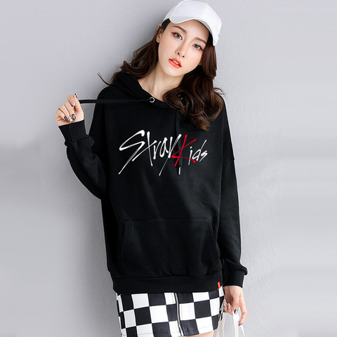 stray kids sweatshirt kpop oversized hoodie graphic print Korean