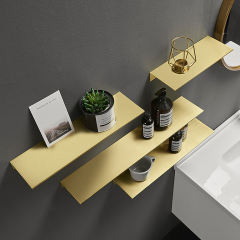 Gold Bathroom Shelves Black Silver Corner Shelf Wall Mounted