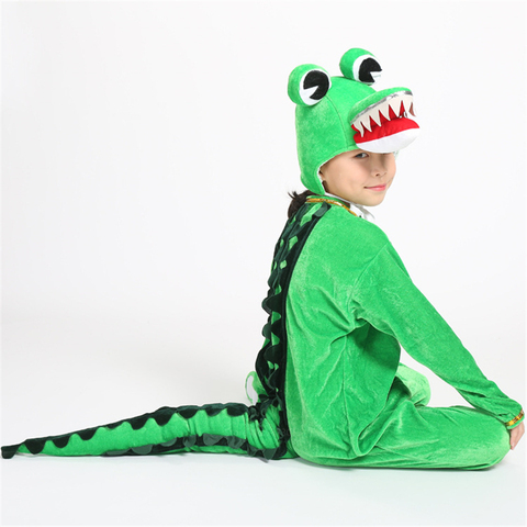 Halloween Cosplay Costumes Anime Kids Crocodile Costume Hooded Set Boys Girls Kakegurui Carnival Party Velvet Children Jumpsuit ► Photo 1/6