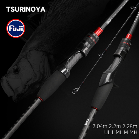 TSURINOYA  Carbon Fishing Rod  HACKER UL L ML M MH Power FUJI Guide Rings Accessories Ultra Light universal Fishing Lure Rods ► Photo 1/6