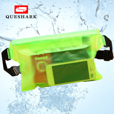 Queshark 3 Layers Waterproof Sealing Drift Diving Swimming Waist Bag Skiing Snowboard Underwater Dry Shoulder Bag For Phone ► Photo 1/6