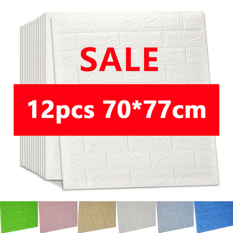 3D Wall Stickers Imitation Brick Bedroom Decor Waterproof Self-adhesive Wallpaper For Living Room Kitchen TV Backdrop Decor70*77 ► Photo 1/6