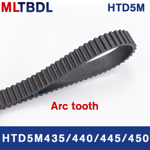 HTD 5M Timing Belt 435/440/445/450mm Length 10/15/20/25mm Width 5mm Pitch Rubber Pulley Belt Teeth 87 88 89 90 synchronous belt ► Photo 1/6