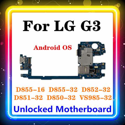 Buy Online Original For Lg G3 D855 Motherboard 16gb 32gb Unlocked For Lg G3 Mobile Replaced Motherboard D850 D852 Vs985 Android Os Updated Alitools