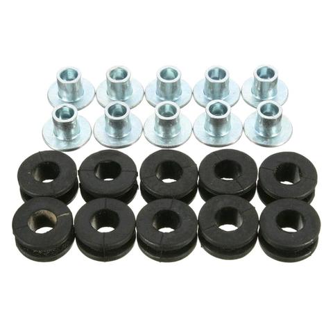 10x Motorcycle Rubber Grommets Bolts For Honda For Yamaha For Suzuki For Kawasaki Fairing Rubber Grommets Kit Washer Assortment ► Photo 1/6