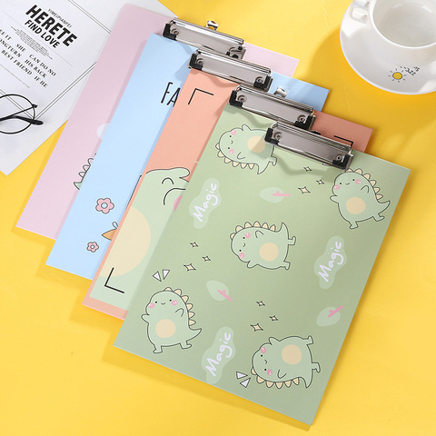 Fresh Cartoon A4 Paperboard Clip Document Board Clip Writing Pad Splint Thickened Multifunctional Student Office Stationery ► Photo 1/5