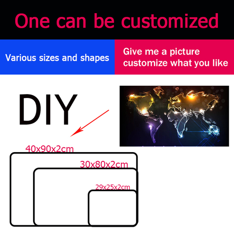 Large Sizes DIY Custom RGB Mouse Pad Mat Anime Gaming LED Mousepad Color Luminous  Customized Personalized for CSGO 90x40/80x30 ► Photo 1/6