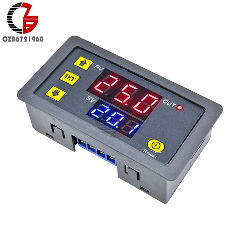 12V 110V 220V Dual LED Display Digital Time Delay Relay Module Timing Delay Cycle Timer Relay Control Switch Time Relay Module ► Photo 1/6