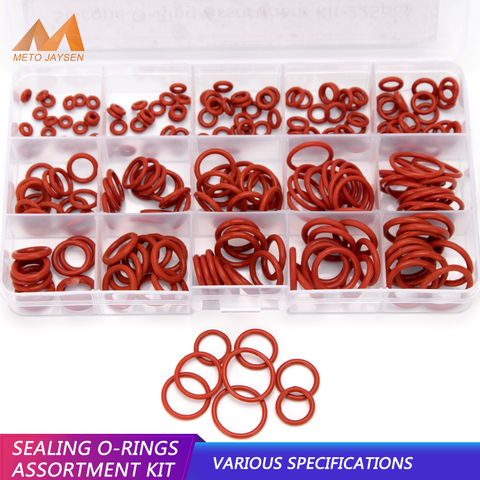 PCP Paintball Socket Silicone O-rings Red Gasket Replacements OD 6mm-30mm CS 1.5mm 1.9mm 2.4mm 3.1mm 15 Sizes 225PCS/SET HG011 ► Photo 1/6