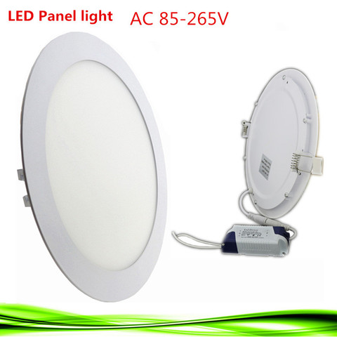 Ultra Thin LED Panel Light 3 W 6 W 9 W 12 W 15 W 18 W driver included AC85-265V Recessed lamps for ceiling panels for indoor lig ► Photo 1/6