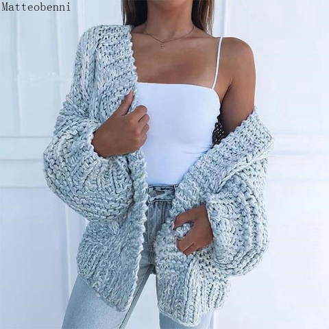 Pink Knitted Sweater Women Autumn Female Casual Long Sleeve Cardigan Sexy Oversized Jumper Coat Lady Winter Warm Cardigan Mujer ► Photo 1/6